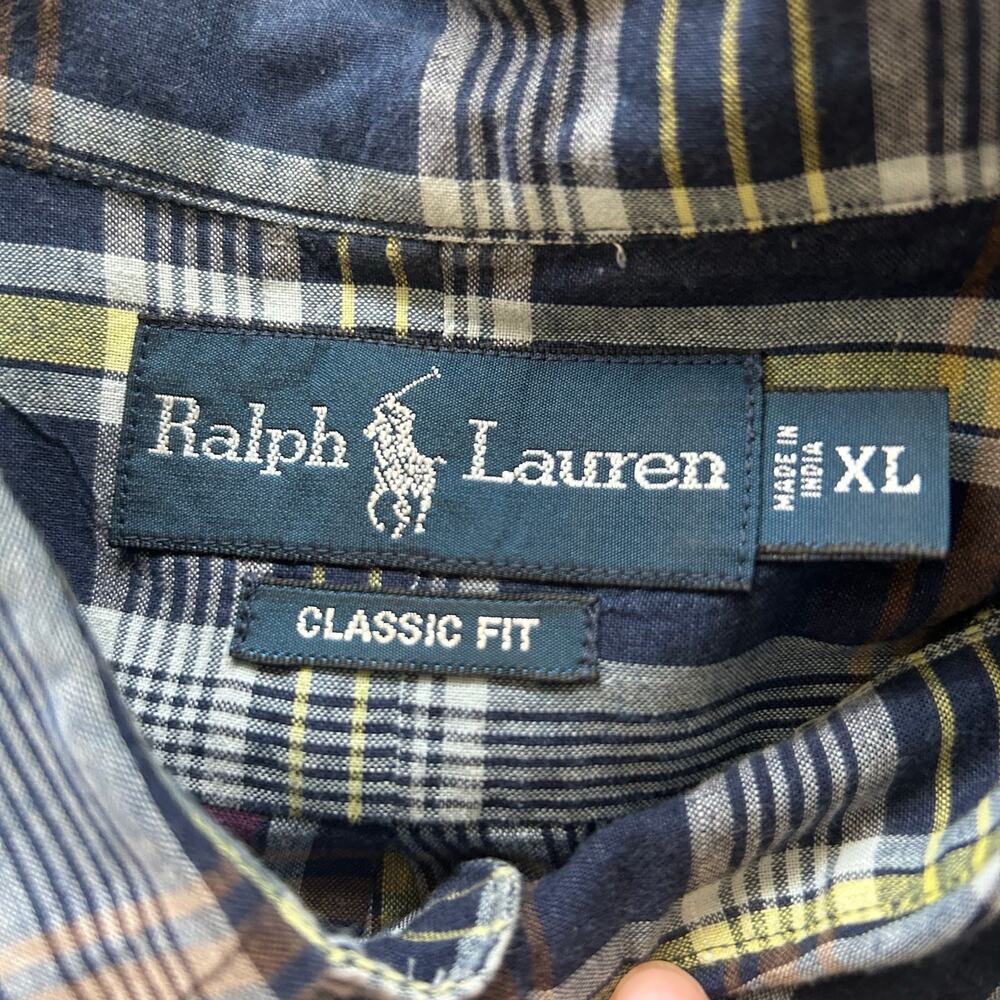 Polo Ralph Lauren men’s casual plaid short sleeve button-down size XL - Picture 4 of 8